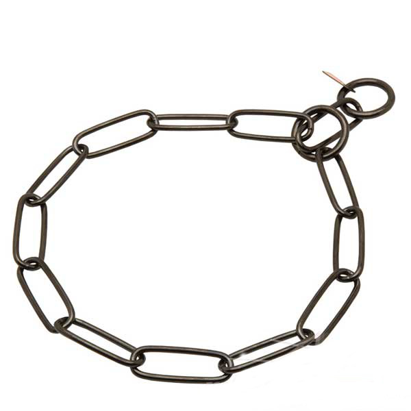 Herm Sprenger Black Stainless Steel Dog Fur Saver - 1/9 inch (3 mm)