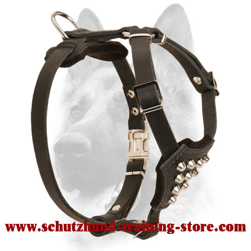 Quick Release Leather Harness, Working Dog Harness