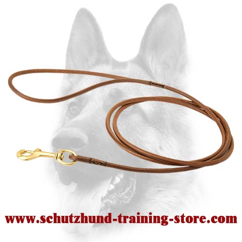 Reliable Round Leather Dog 【Leash】 for Dog Shows Schutzhund Training