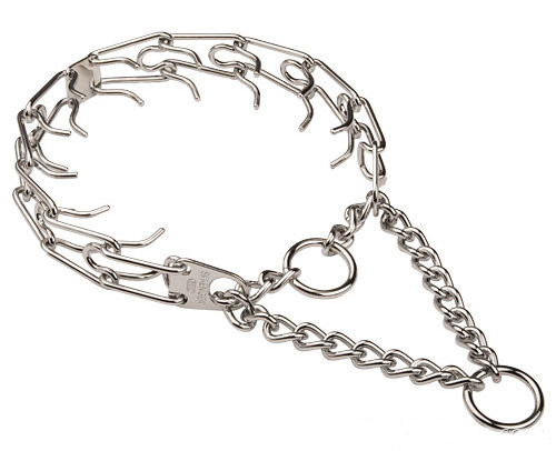 Immense Chrome Plated Prong Dog Pinch Collar - 50004 02 1/8 inch (3.25 mm)