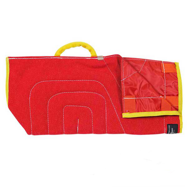 Dog bite sleeve cover made of French linen with handle