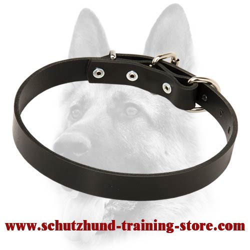 Strong Leather Dog Collar-Schutzhund Dog Breeds Unique Leather Dog Collar