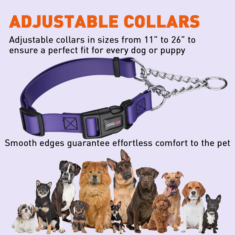 Biothane Adjustable Martingale 【Collar】 with Quick Release Buckle
