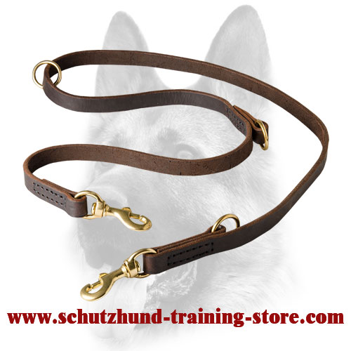 high quality leather dog leash