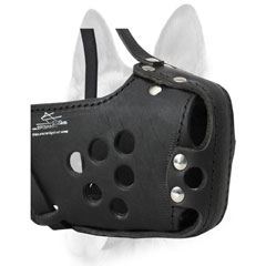 Dog Muzzle Basket Leather Allows for Perfect Venilation