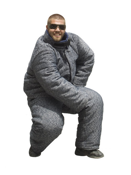 Durable body protection bite suit for competitions