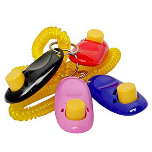 Bright dog training clickers with plastic coil spring