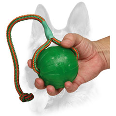 The ball is equipped with a strong bright rope